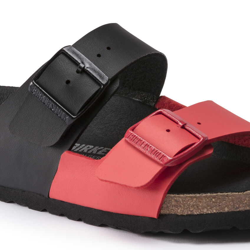 Birkenstock Arizona Split Birko-Flor Black Poppy Red